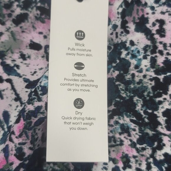 Calvin Klein Printed Racerback Cropped Tank Top Size Medium - Picture 6 of 8